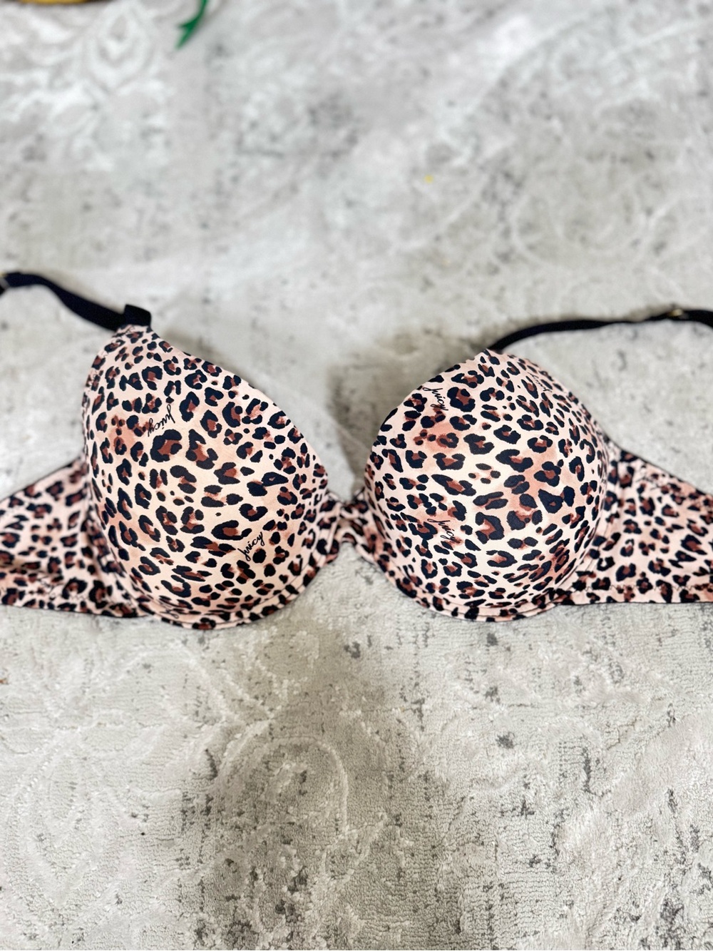 Juicy Couture🐆Leopard Print Push-Up Bra - Pink/Black